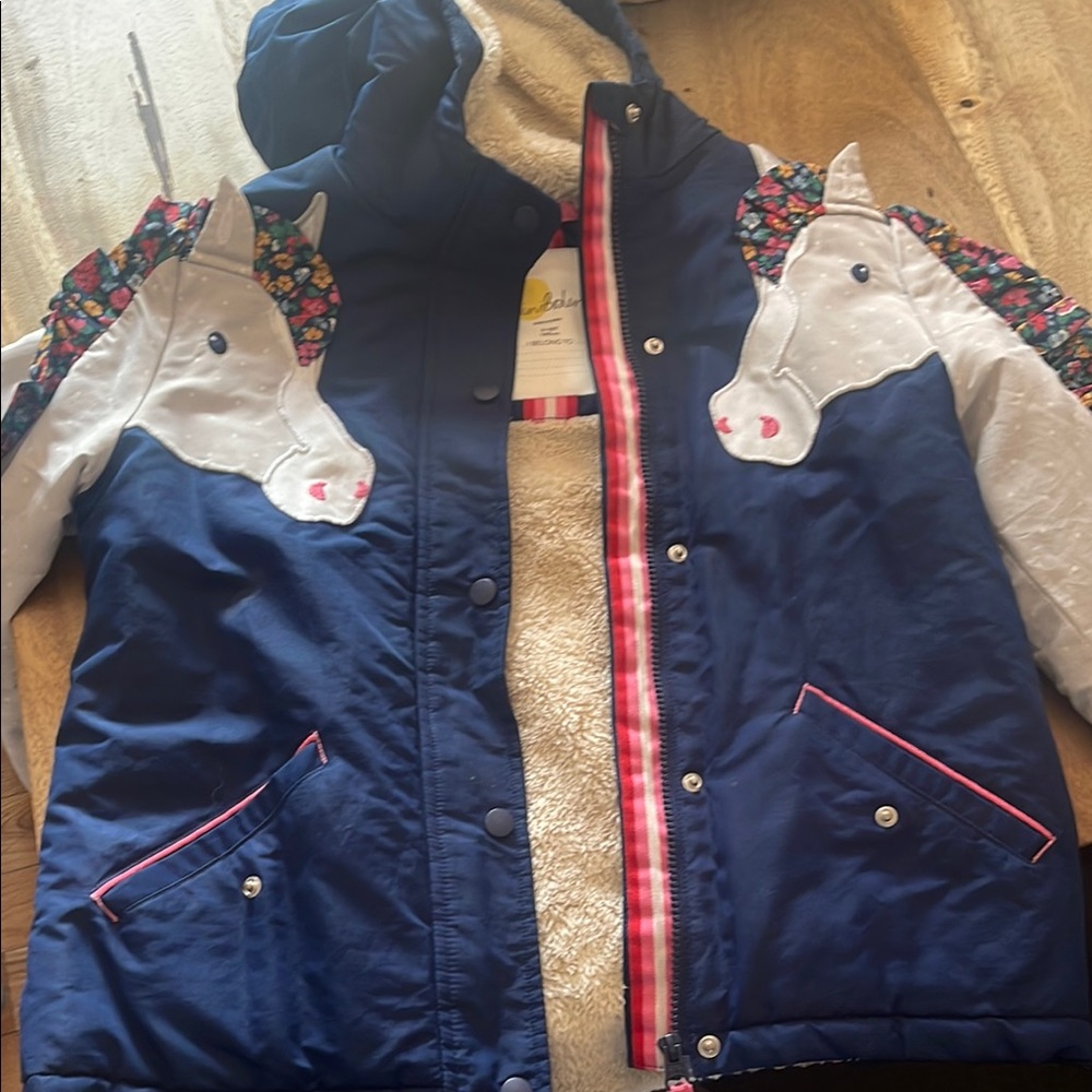 Kids Navy Horse Jacket